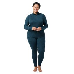 Smartwool Classic Thermal Merino Baselayer 1/4 Zip Plus Women's in Twilight Blue Heather